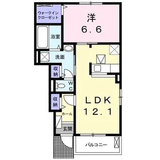 A’sスクエアガーデンB【1階】の間取り