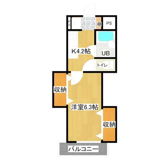 プチメゾン天満【2階】の間取り
