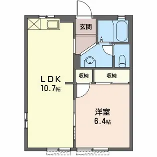 ファミール落合 B【1階】の間取り