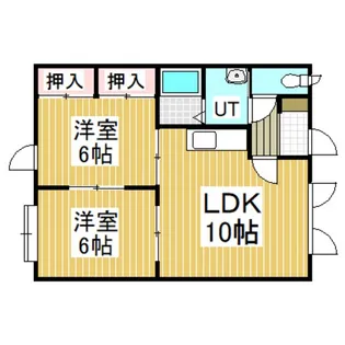 アパートメントプロム美園【2階】の間取り