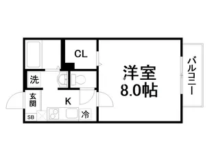 カナル桃山II【1階】の間取り