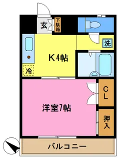 ガーデンリリオ【1階】の間取り