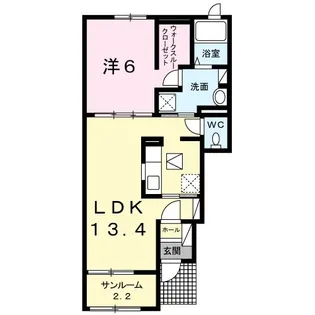 パークサイド合川弐番館【1階】の間取り