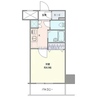 スカイコートヴィーダ五反田WEST【13階】の間取り