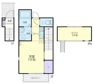Harvest Palace III【2階】の間取り