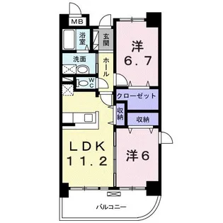 プラシード【1階】の間取り