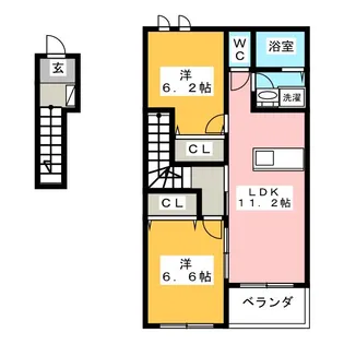 フルール【2階】の間取り