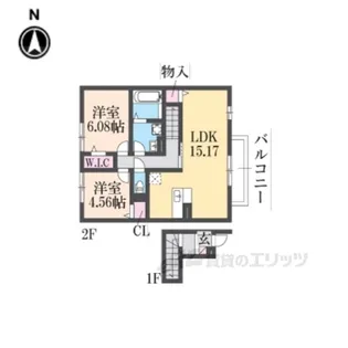 グランマノワール天理【2階】の間取り
