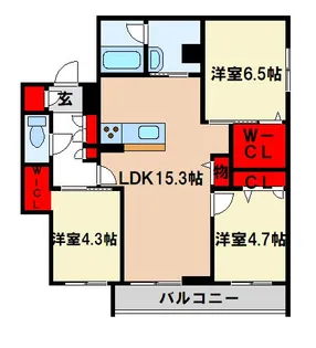 シャーメゾン上大利レジデンス【2階】の間取り
