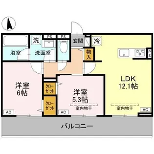 D-Gran矢中町【3階】の間取り