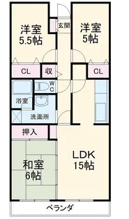 ダイヤモンドマンション2号館【1階】の間取り