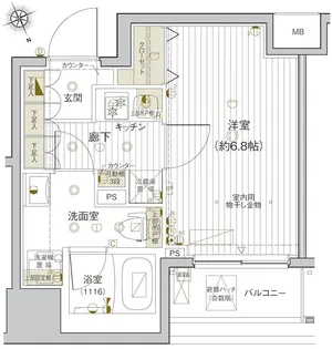 ヴァレッシア早稲田駅前シティ【9階】の間取り