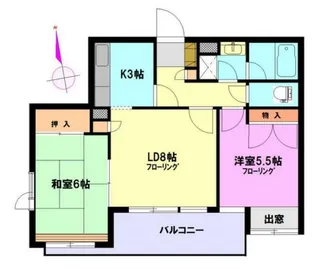 秋桜ハウス川口【1階】の間取り