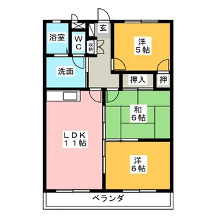 ハイツ杉松【1階】の間取り