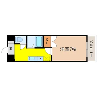 ハイツ河原町【4階】の間取り