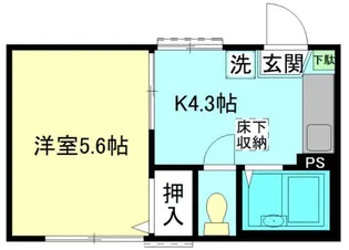 サポーハイツ【1階】の間取り