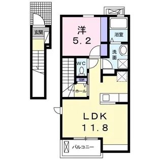 シティハイツ本宿I【2階】の間取り