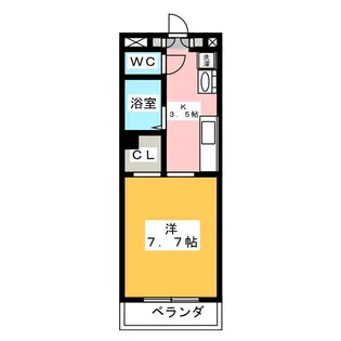 クラージュ湘南【2階】の間取り