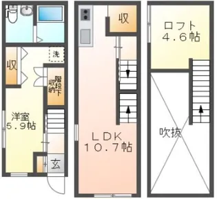 s.abox西条駅前 B棟【1階】の間取り