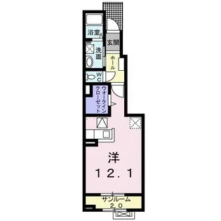 アンジュ・レーヴ【1階】の間取り