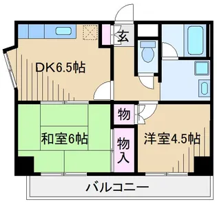 パークハイツ三ツ池【3階】の間取り
