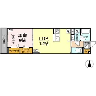 セレスティア西加平【3階】の間取り