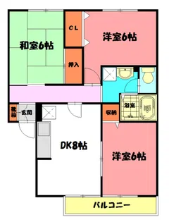 サンハイム西海【2階】の間取り