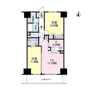 エスヴェール北梅田【3階】の間取り