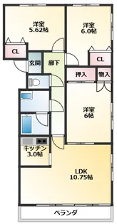 第2メゾン向陽葵【1階】の間取り
