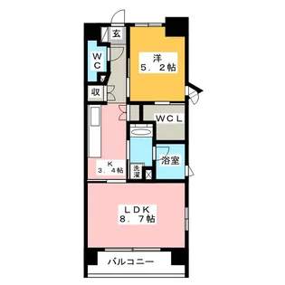 グランシャリオ千種【7階】の間取り