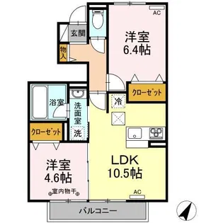 ヴェールII【1階】の間取り