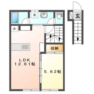 GaranceA・B【2階】の間取り