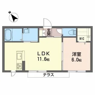 シャーメゾン 田舎館【1階】の間取り