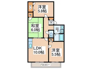 アルテトリア日根野B棟【2階】の間取り