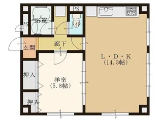 ミルキーハウス【1階】の間取り