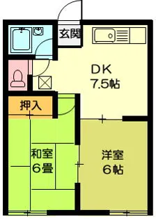 コーポハピネス【1階】の間取り