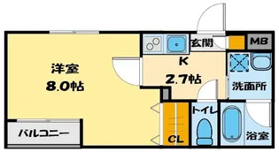 カーサ・レガーロ【1階】の間取り