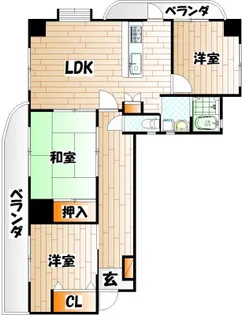 福岡県北九州市小倉北区神幸町【マンション】の間取り