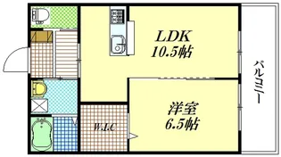 ウィズハイム船越【1階】の間取り