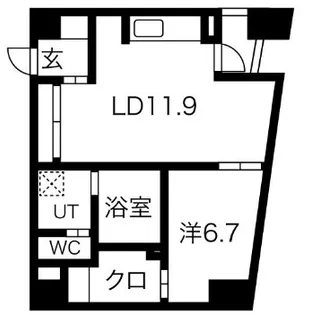 W.O.B.NISHIUMEDA【3階】の間取り