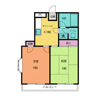 リバーサイドハイツ【3階】の間取り