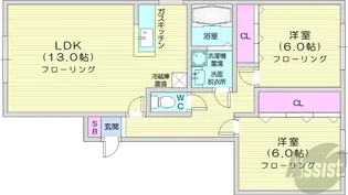 アーティスト45【2階】の間取り