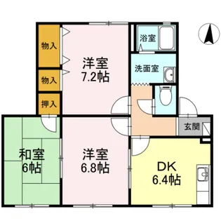 ボヌール羽屋C【1階】の間取り
