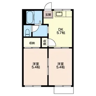 ハイツ四方坂(ハイツヨモンザカ)【1階】の間取り