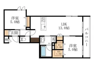 東京都足立区関原1【マンション】の間取り