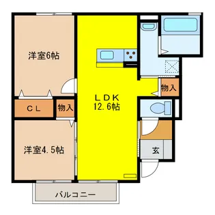 岐阜県岐阜市白菊町2【アパート】の間取り