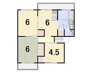 ラ・トゥール高松町F1【5階】の間取り