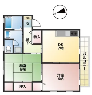 しろがねハイツ【1階】の間取り