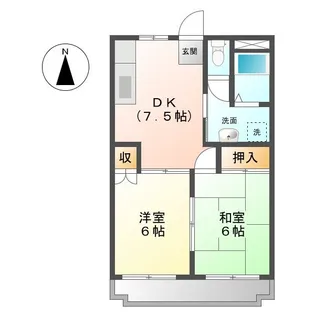 2DKの間取り画像