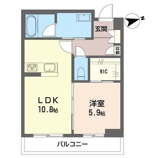 ワンズレジデンス蔵元町【1階】の間取り